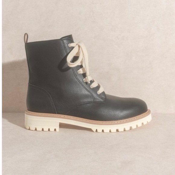 Few left! Aurora Black Combat Boots -black - Picture 5 of 7